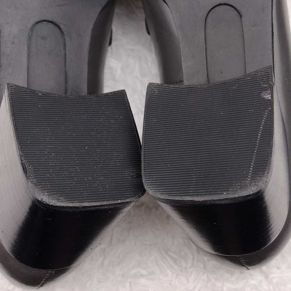 Andrea Viccaro Dark Grey Leather Suede Upper Square Toe Blocked High Heel Shoe - Picture 9 of 15